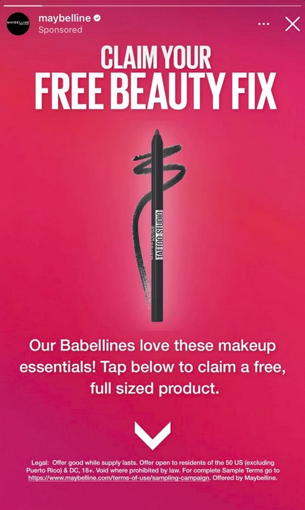 free maybelline BEauty Fix Product