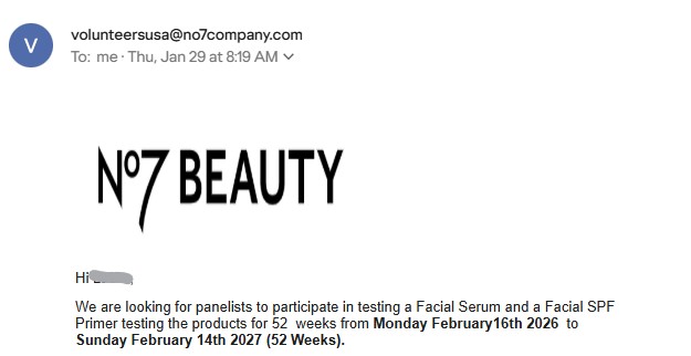 free No7 serum and primer