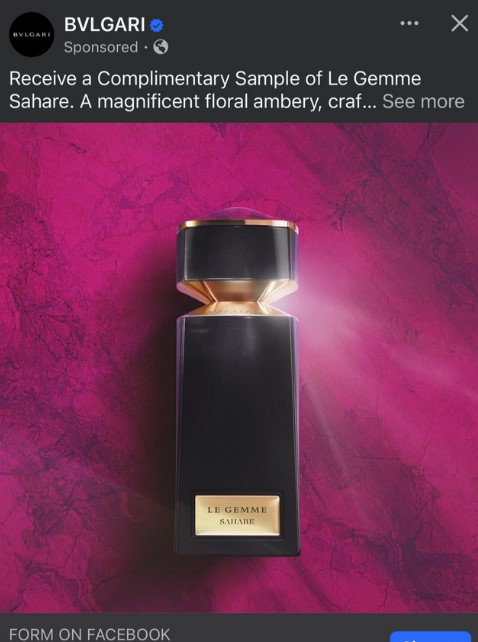 free bulgaru gemme sahare perfume sample