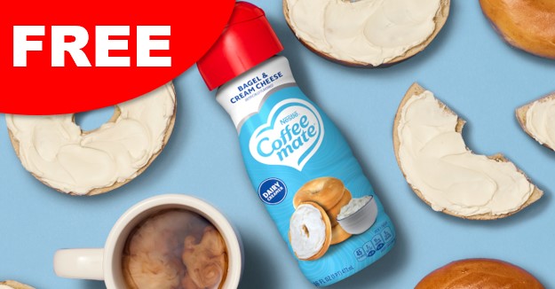 free coffee mate cream cheese bage creamer