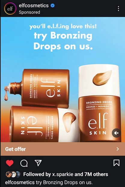 free elf bronzing drops