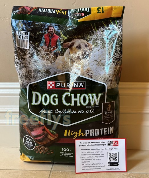 free full size purina dog chow i received from fur buddies