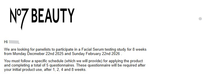 free no7 facial serum