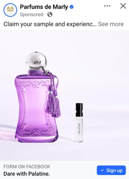 free parfums de marly palatine fragrance sample