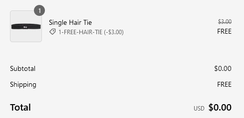 free single hair tie