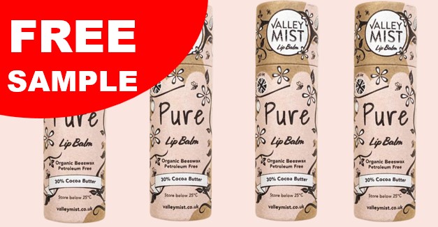 free valley mist lip balm sample