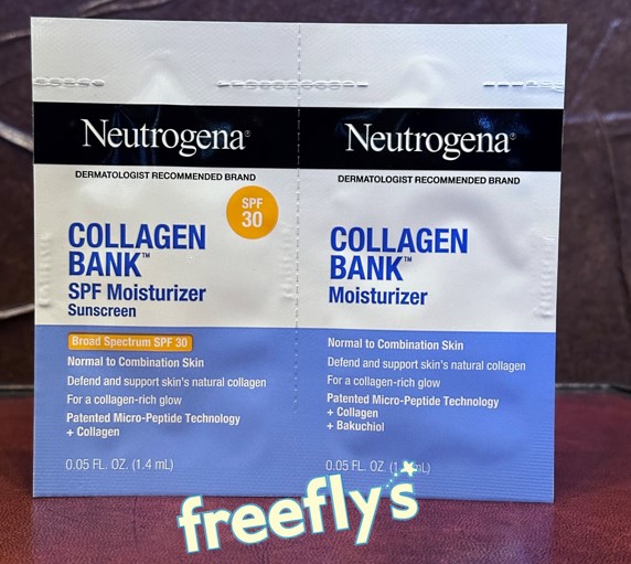 free neutrogena collagen bank moisturizer samples i received
