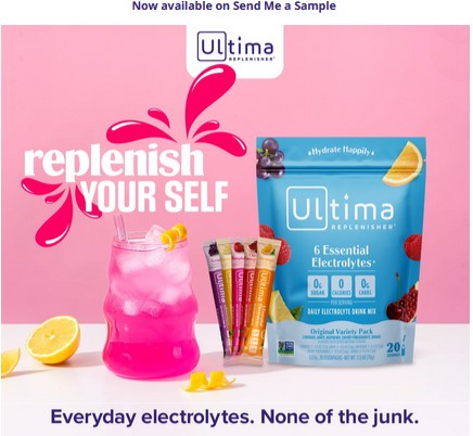 free ultima electrolytes drink mix