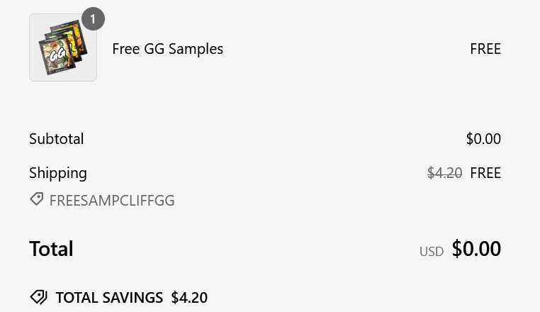 free gamer sample confirmation