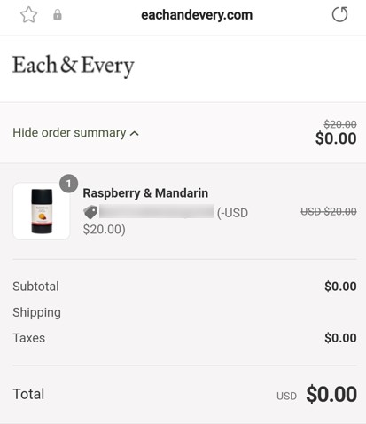 FREE Each & Every Deodorant