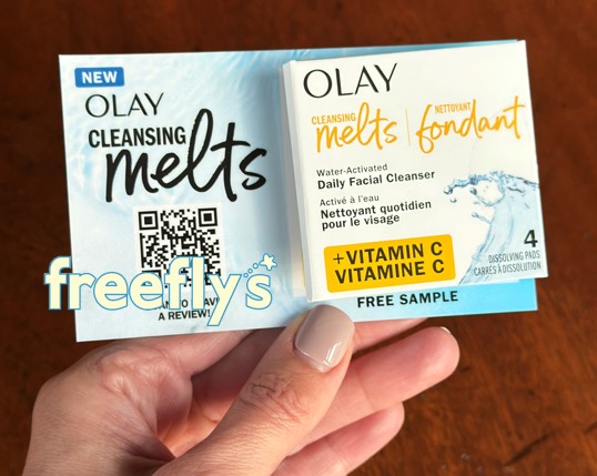 free olay melts sample I received