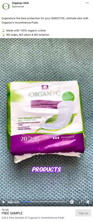 free organyc sample pack offer