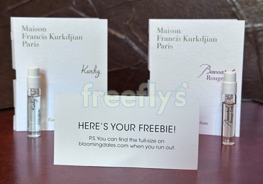 free maison francis kurkdjian perfume samples I received