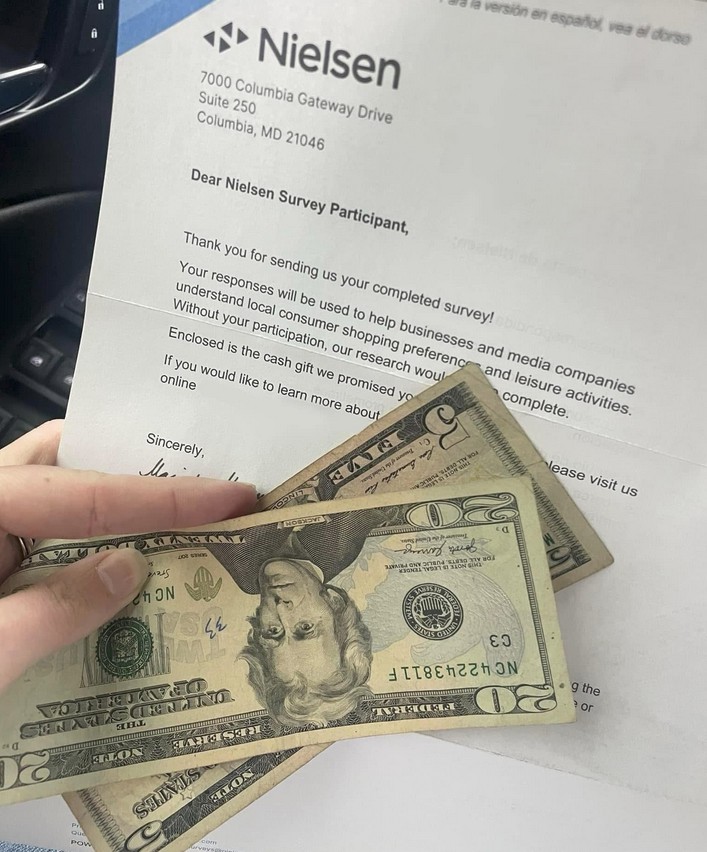 nielsen free money in the mail