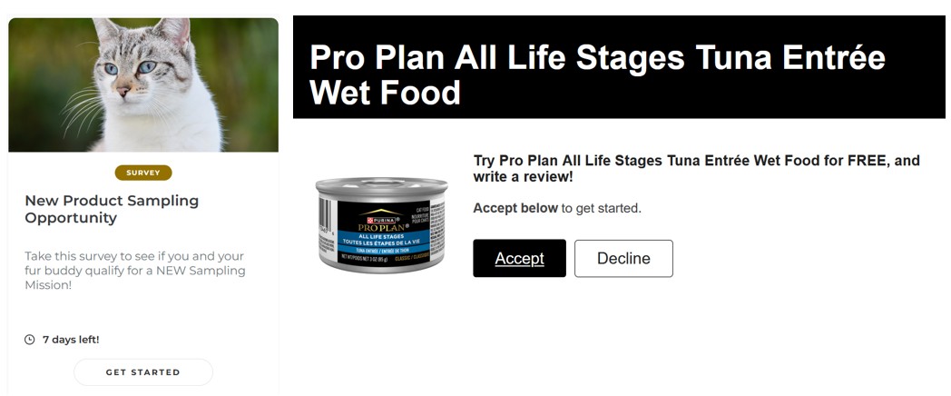 free cat food furbuddies