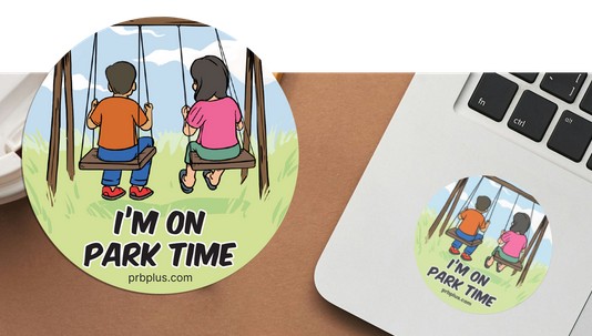 free im on park time sticker