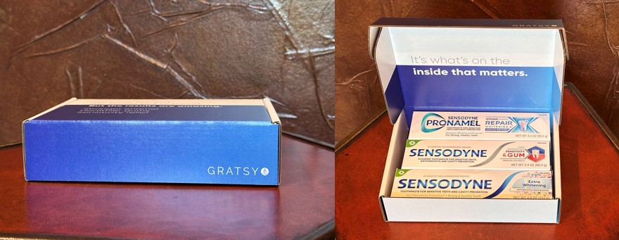 free gratsy x sensodyne box i received