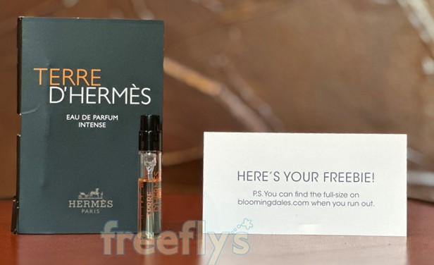 free terre d hermes intense perfume sample I received by mail