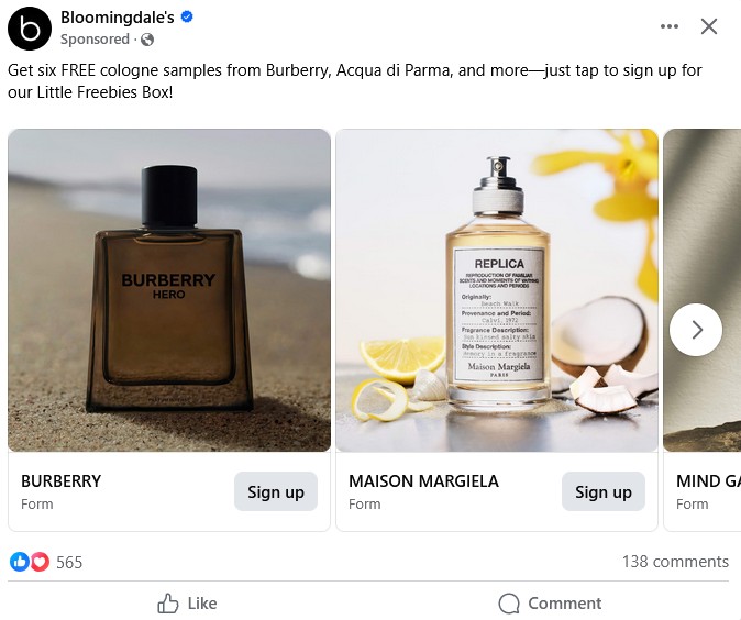 free bloomingdales box 0625