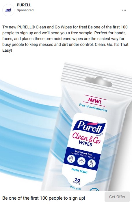 free purell sample pack