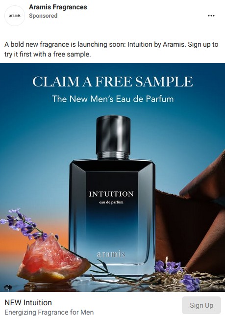 free aramis intuition sample offer