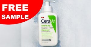 free cerave creamt o foam cleanser sample