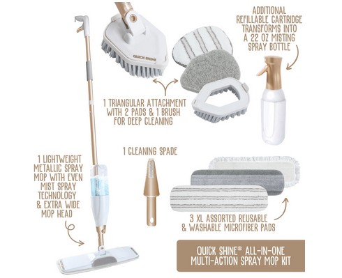 free quick shine spray mop kit