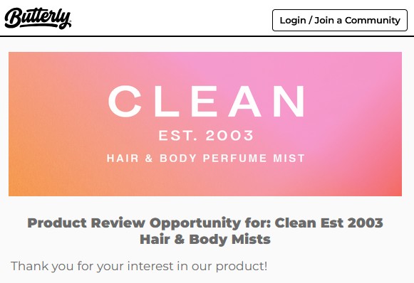 free clean est 2003 hair body mists