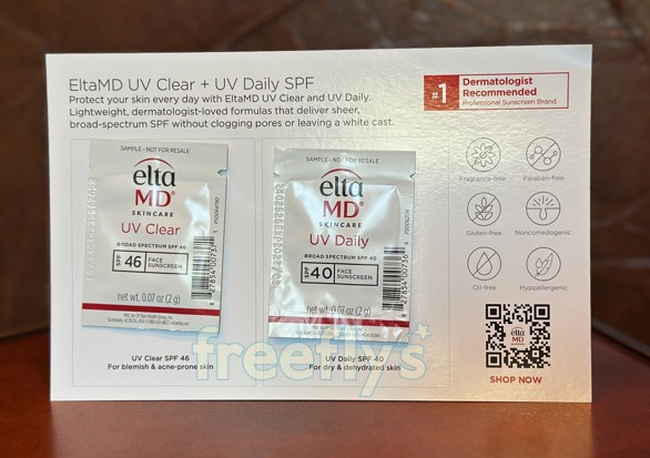 free eltamd uv clear and uv daily samples I received