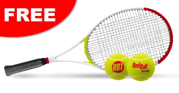 free tennis racquet and balls