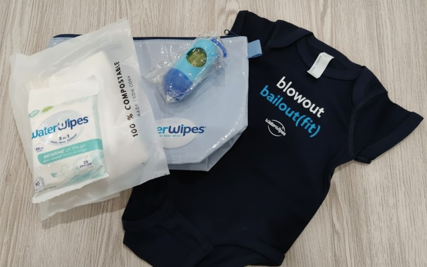 free waterwipes blowout baby kit received