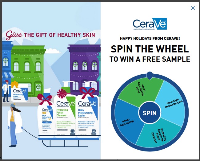 cerave spin the wheel free sample