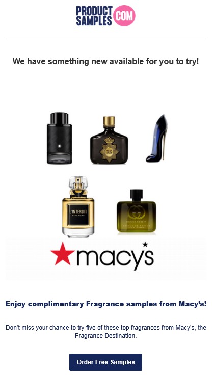 free fragrance sample box productssamplescom 1225