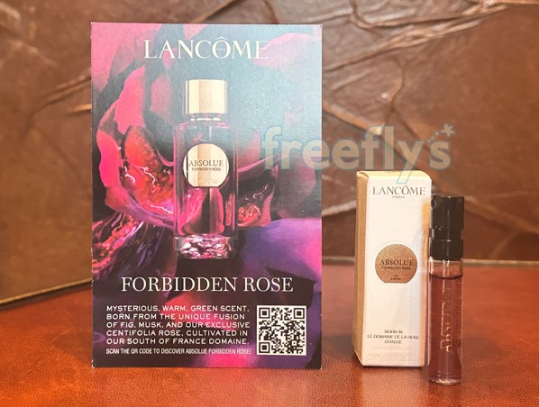 free lancome frobidden rose perfume sample i received by mail