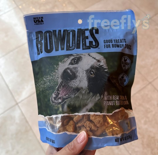 free rowdies dog treats I received in the mail from fur buddies