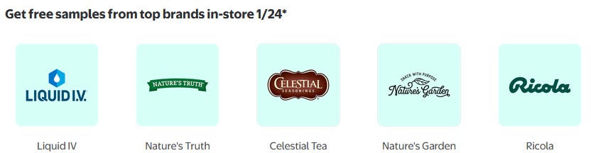 free health brand samples freom walmart