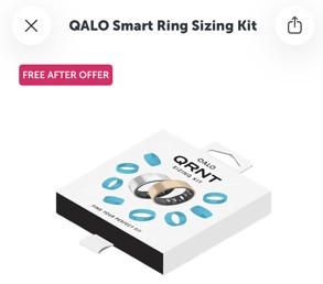 free qalo size ring kit