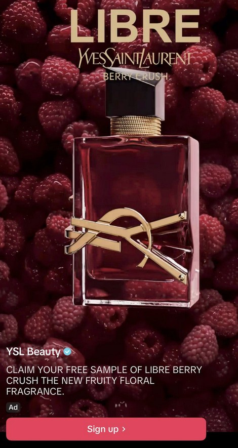 free ysl berry crush perfume sample