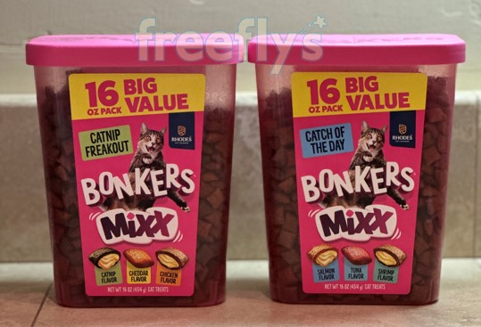 free bonkers cat treats i received from fur buddies