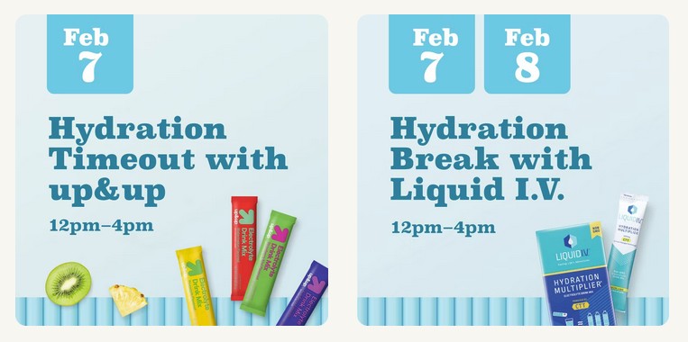 free hydration samples at target