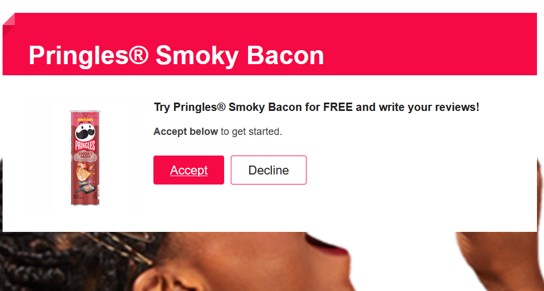 free pack of pringles