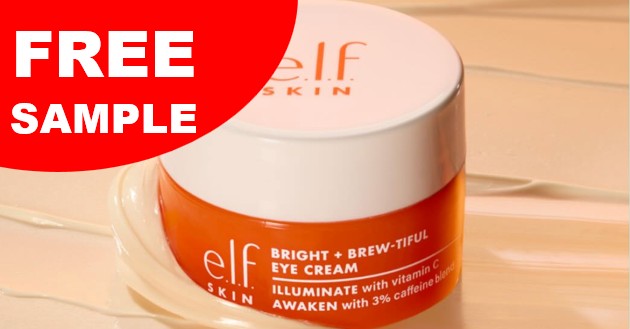 free elf bright brew tiful eye cream sample