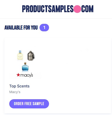 free fragrance samples productsamplescom