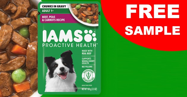 free iams wet dog food sample