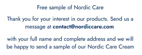 free nordic care cream sample