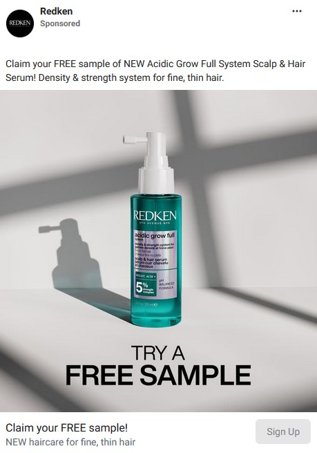 free sample redken scalp and hair serum