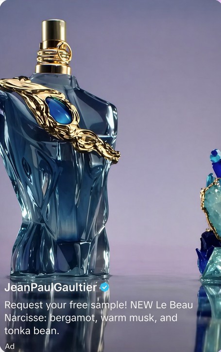 FREE Jean Paul Gaultier Le Beau Narcisse Fragrance Sample offer