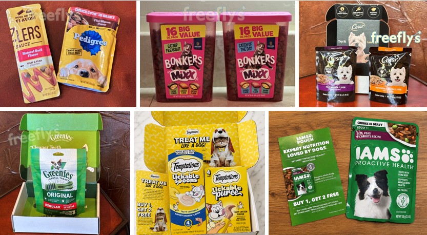 free dogs and cats samples I received by mail with free shipping