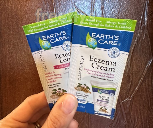 free earths care eczema skincare samples I received