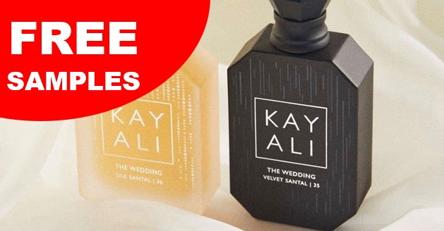 free kayali velvet and silk santal samples